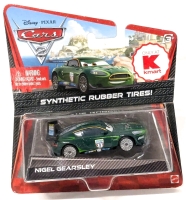 New Pixar CARS 2 "Nigel Gearsley" Toy Car with Synthetic Rubber Tires!