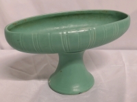 Vintage Floral one USA 463 Footed Pottery Dish - 10.5" L, 5" W & 6.25" H