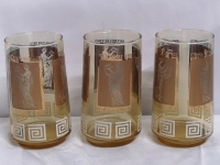 3 Vintage Bar Glasses - 4.75" Tall