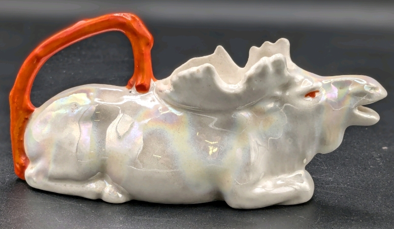 The Most Amazing Vintage Lustre Ware Souvenir Moose Creamer You Never Knew You Needed | 6" Long x 3" Tall
