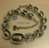 Heidi Daus Signed Exquisite Elegance Pale Gold Tone Pink Crystal Necklace - 3