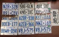 16 Ontario License Plates , Singles