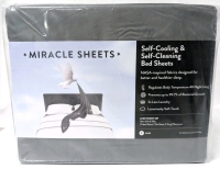 New MIRACLE MADE King Size Luxe Sateen Sheet Set | Model 11952-KG-ST | Retails for Over $100!