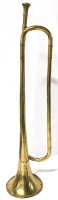 Vintage Brass Bugle / Calvary Horn with Attached Mouthpiece | 21.75" Long