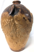 Large Stunning Turned Burl Live-Edge Wooden Vase | 14" Tall