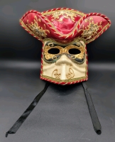 Gorgeous New Maschera del Galeone Masquerade Mask Made in Venice, Italy | 13" x 11.25" Long
