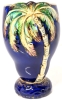 Vintage Beswick England Cobalt Blue Palm Tree Vase | 3" Top diameter x 6.15" Tall - 2