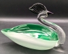 Fun Vintage Murano-Style Art Glass Swan Ashtray / Trinket Dish | 7" Long x 4.75" Tall - 3