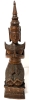 Vintage Wooden Thai Praying Temple Guardian Statue | 17.5" Tall