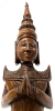 Vintage Wooden Thai Praying Temple Guardian Statue | 17.5" Tall - 2