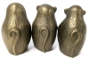 Vintage Set of 3 Brass "Hear No Evil, See No Evil, Speak No Evil" Monkey Figures | Made in Korea | 4.75" Tall - 3