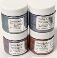 4 New FASHENHUES 14K Kolors Metallic Opaque Stains for Finished Bisqued Ceramics / Wood / Canvas | 1 FL OZ ea | Retails for Over $45!