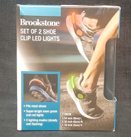 New Set of 2 Brookstone Shoe Clip LED Lights