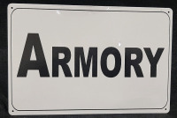 New Armory Metal Sign - 1ft X 9"