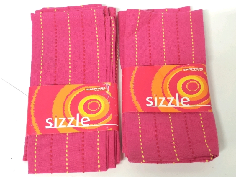 4 New Sizzle Pink Cloth Napkins - 17.5" by 17.5"