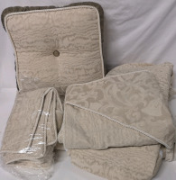 Bed Spread Cover + Bed Skirt + Pillowcase +