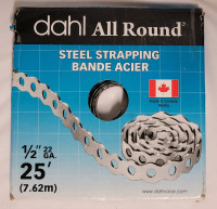 New - 22GA Steel Strapping , 1/2"&times;25ft