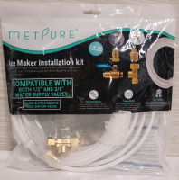 New - MetPure Ice Maker Installation Kit , Compatible w/both 1/2" & 3/8" water supply Valves .