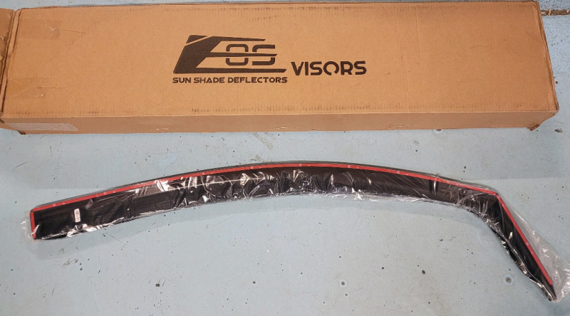 New - EOS Visors Sun Shade Deflectors Drive & Passenger Door Shades , Part # DMV-V1 . Appears to be for Honda Civic or Honda Accord