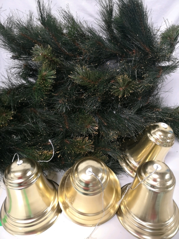 Garland Pieces and Large Bell Ornaments