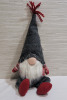 New - Home Decor Holiday Grey Sitting Gnome , measures 17"