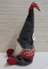 New - Home Decor Holiday Grey Sitting Gnome , measures 17" - 2