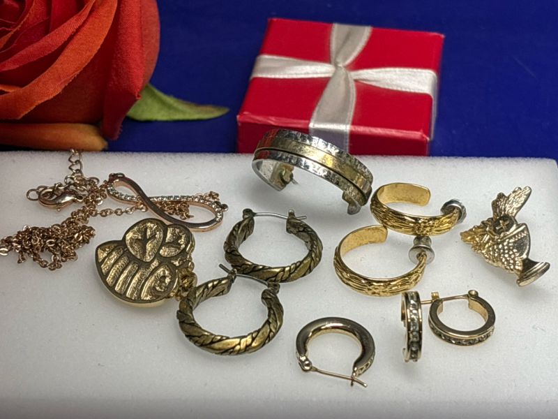Little Red Box Jewellery with Unsorted Mostly Earrings