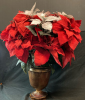 New 23&rdquo; wide x 28&rdquo; tall Faux Pointsettia in Planter