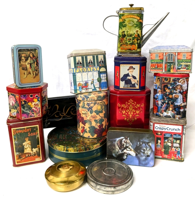 Assorted Vintage Advertising, Biscuit & Decorative Tins | Up to 8.5" Tall