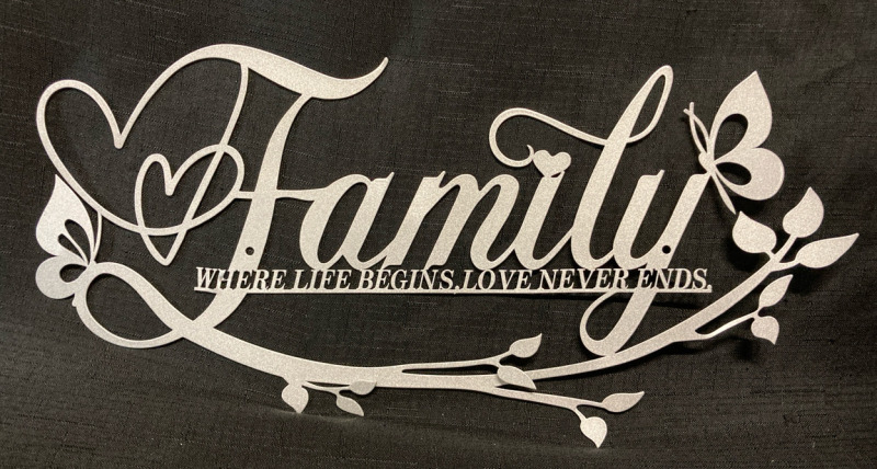 New Laser Cut Silver Tone Wall Art