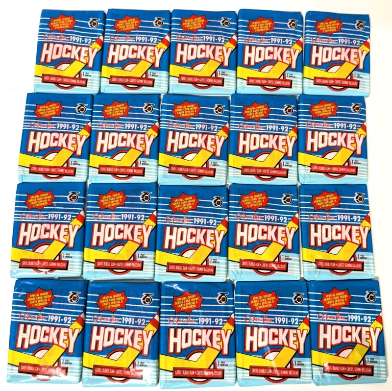 20 Sealed Vintage 1991-1992 O-Pee-Chee NHL Hockey Card Wax Packs