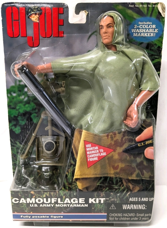 Vintage 1999 GI JOE Camouflage Kit US Army Mortarman | NRFB