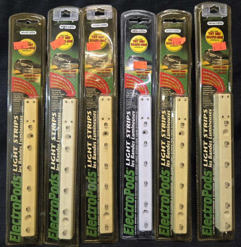 6 New | Electropods Light Strips White L.E.D Light Bars | 9" Long Each & Light Bars Can be Linked Together *