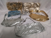 7 Evening Purses/Clutches - Silver and Gold