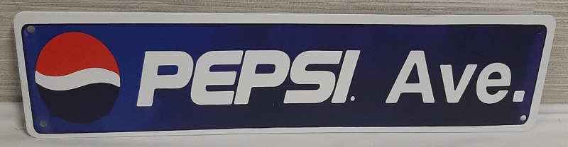 New Pepsi Avenue Metal Sign - 1.4ft X 4"