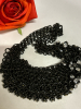 ZARA Statement Japanned Modern Rhinestone Bib Necklace - 5