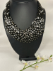 ZARA Statement Japanned Modern Rhinestone Bib Necklace - 6