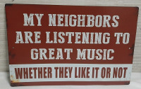 New Neighbors Metal Sign - 1ft X 8"