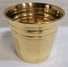 New - 4" Brass Planters , Six (6) Planters . Measures 4" tall & 4 3/4" diameter top . Made in India - 2