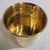 New - 4" Brass Planters , Six (6) Planters . Measures 4" tall & 4 3/4" diameter top . Made in India - 3