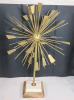 Vintage Sputnik Style Art Sculpture on Stand Home Decor . Measures 24.5" tall .