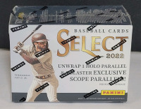 New , Sealed - 2022 Panini Select MLB Baseball Trading Card Box . 3 packs , 4 cards per pack