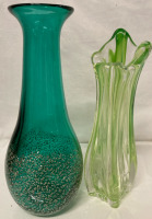 2 Vintage Glass Vases