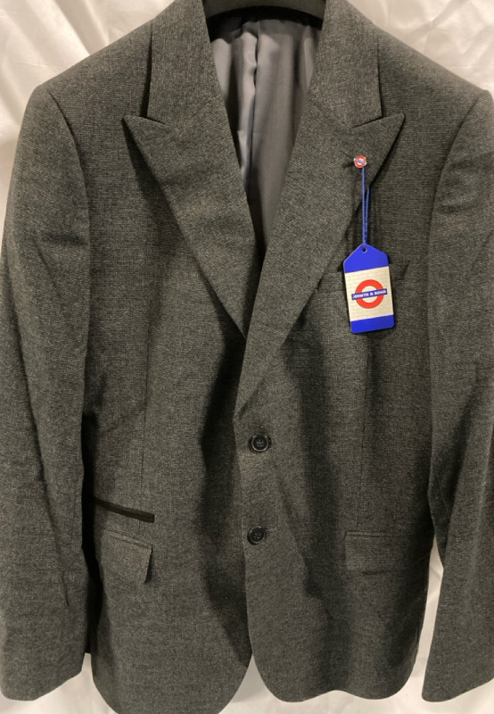 New Men's 42 Tall | Jermyn & Bond Singlebreast Charcoal Suit Jacket | Retails $279