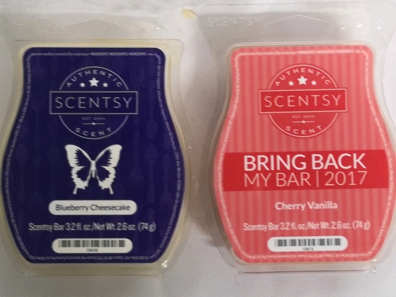 2 New Scentsy Bars Blueberry Cheesecake & Cherry Vanilla - 74g