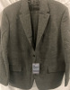 New Studiosuits Bespoke Handcrafted Men’s Singlebreast Wool Suit , Jacket 42 short & Pants 34 R. Dark Grey. Retail $350.