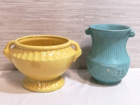 2 Vintage U.S.A. Ceramic Planter Pots