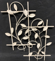 Enameled Metal Wall Hanging for Small Potted Plants/Tealight
