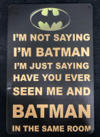 New Batman Metal Sign 8" x 12"