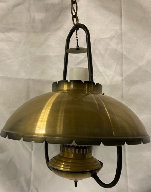 Vintage Ceiling Light Fixture 16&rdquo; tall x 13.5 wide